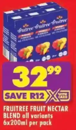 Shoprite Fruitree fruit nectar blend offer