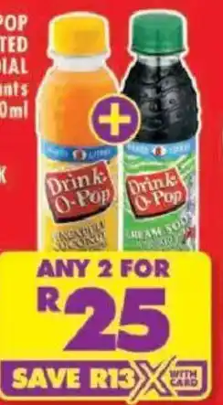 Shoprite Drink-o-pop concentrated cordial offer