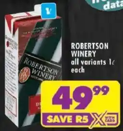 Shoprite Robertson Winery offer