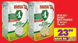 Shoprite Iwisa no.1 instant maize porridge offer
