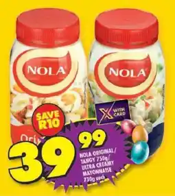 Shoprite Nola original/ tangy/ ultra creamy mayonnaise offer