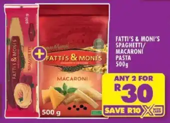 Shoprite Fatti's & moni's spaghetti/ macaroni pasta offer