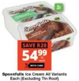 Checkers Spoonfulls Ice Cream All Variants offer
