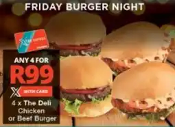 Checkers The Deli Chicken or Beef Burger offer
