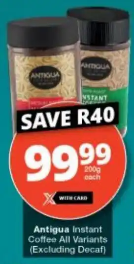 Checkers Antigua Instant Coffee All Variants offer