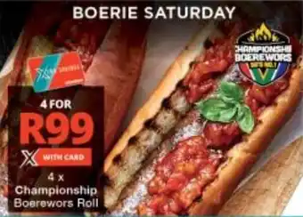 Checkers Championship Boerewors Roll offer