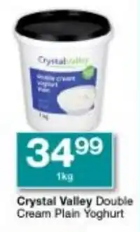 Checkers Crystal Valley Double Cream Plain Yoghurt offer