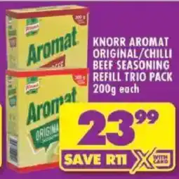 Shoprite Knorr aromat original/ chilli beef seasoning refill trio pack offer