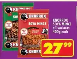 Shoprite Knorrox soya mince offer