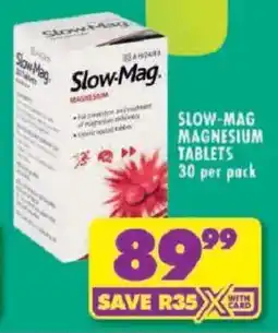 Shoprite Slow-mag magnesium tablets offer