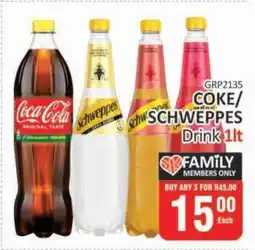 KitKat Cash and Carry COKE/SCHWEPPES Drink 1lt offer