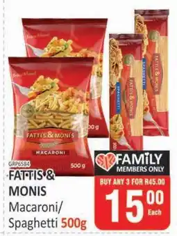 KitKat Cash and Carry Fattis & Monis Macaroni/Spaghetti 500g offer