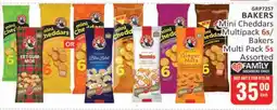 KitKat Cash and Carry BAKERS Mini Cheddars Multipack 6s/Bakers Multi Pack 5s Assorted offer