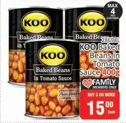 KitKat Cash and Carry Koo Baked Beans in Tomato Sauce 400g offer