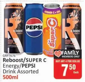 KitKat Cash and Carry Reboost/SUPER C Energy/PEPSI Drink Assorted offer
