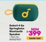 Game Select 4 Go Springboks Bluetooth Speaker offer