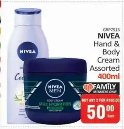 KitKat Cash and Carry NIVEA Hand & Body Cream Assorted 400ml offer