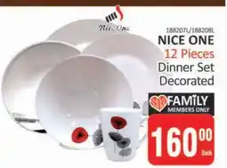 KitKat Cash and Carry NICE ONE 12 Pieces Dinner Set Decorated offer