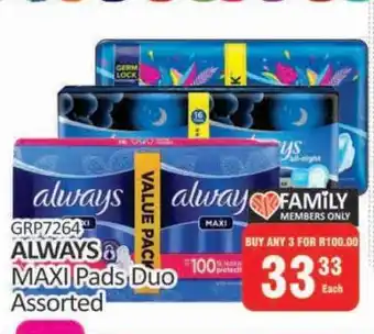 KitKat Cash and Carry ALWAYS MAXI Pads Duo Assorted offer