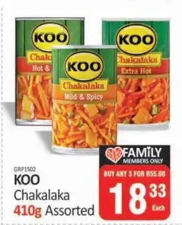 KitKat Cash and Carry KOO Chakalaka 410g Assorted offer