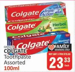 KitKat Cash and Carry COLGATE Toothpaste Assorted offer