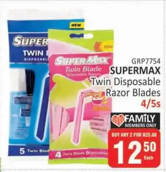 KitKat Cash and Carry SUPERMAX Twin Disposable Razor Blades offer