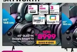 Game Skyworth 65 QLED 4K Google Smart TV offer