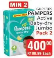 KitKat Cash and Carry PAMPERS Active Baby-dry Jumbo Pack 2 offer