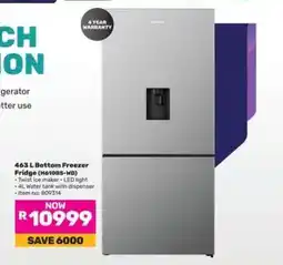 Game 463 L Bottom Freezer Fridge (H610BS-WD) offer