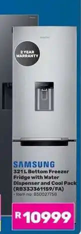 Game Samsung 321L Bottom Freezer Fridge offer
