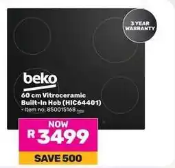 Game Beko 60 cm Vitroceramic Built-In Hob (HIC64401) offer