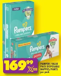 Shoprite PAMPERS VALUE PACK DISPOSABLE NAPPIES/PANTS offer