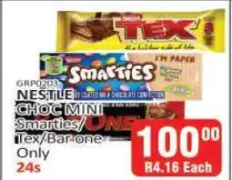 KitKat Cash and Carry NESTLE CHOC MINI Smarties/Tex/Bar one offer