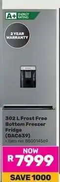 Game 302 L Frost Free Bottom Freezer Fridge (DAC639) offer