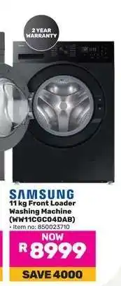Game Samsung 11 kg Front Loader Washing Machine offer