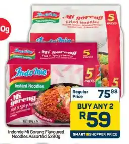 Pick n Pay Hypermarket Indomie Mi Goreng Flavoured Noodles Assorted 5x80g offer
