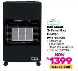 Game Roll About 3-Panel Gas Heater (943-BLACK) offer
