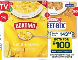 Pick n Pay Hypermarket Bokomo Weet-Bix 900g and Bokomo Corn Flakes 1kg offer
