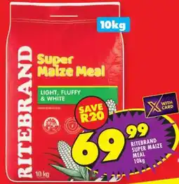 Shoprite Ritebrand Super Maize Meal 10kg offer