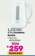 Game LOGIK 1.7 L Cordless Kettle offer