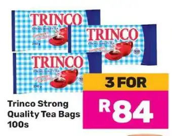 Game Trinco Strong Quality Tea Bags 100s offer