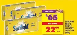Shoprite Sunlight mild & gentle laundry soap bar offer