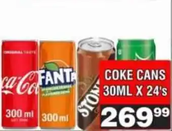 Advance Cash n Carry Coke cans offer