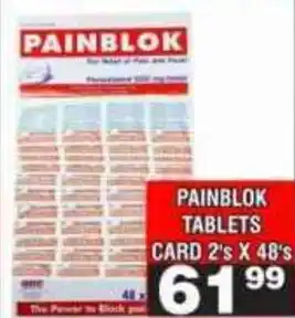 Advance Cash n Carry Painblok tablets card offer