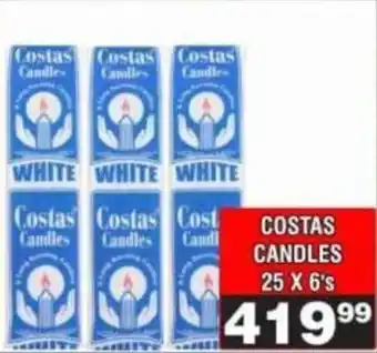 Advance Cash n Carry Costas candles offer