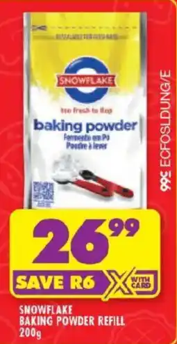 Shoprite Snowflake baking powder refill offer