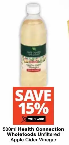 Checkers Health Connection Wholefoods Unfiltered Apple Cider Vinegar offer