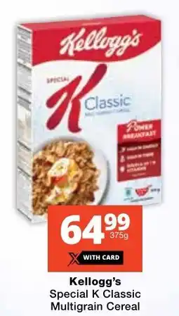 Checkers Kellogg's Special K Classic Multigrain Cereal offer