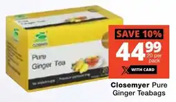 Checkers Closemyer Pure Ginger Teabags offer