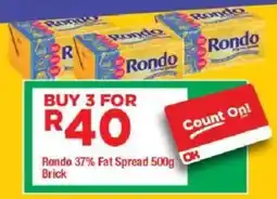 OK Grocer Rondo 37% Fat Spread Brick offer